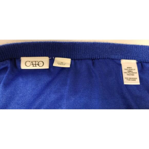 Cato Knitted Midi Royal Blue Pencil Skirt Size Medium - Picture 6 of 7